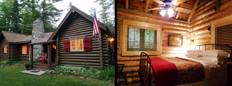 The Gold Fox Lodge Romantic Michigan Luxury Riverside Log Cabin Rental